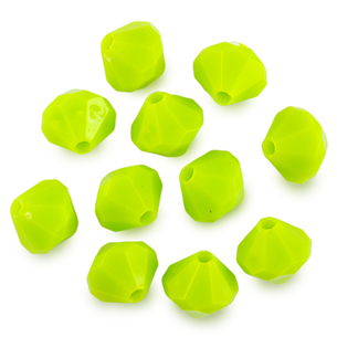 Koraliki szlifowane diamenciki / akrylowe / zielone / 8x9mm / 20szt-6519