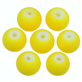 Koraliki gumowane kulki kule / szklane / żółte /  8mm / 10szt