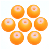 Koraliki gumowane kulki kule / szklane / pomarańczowe /  8mm / 10szt