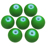 Koraliki gumowane kulki kule / szklane / c.zielone / 8mm / 10szt