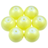 Koraliki kule powlekane / szklane / żółte, szampańskie / 10mm / 10szt