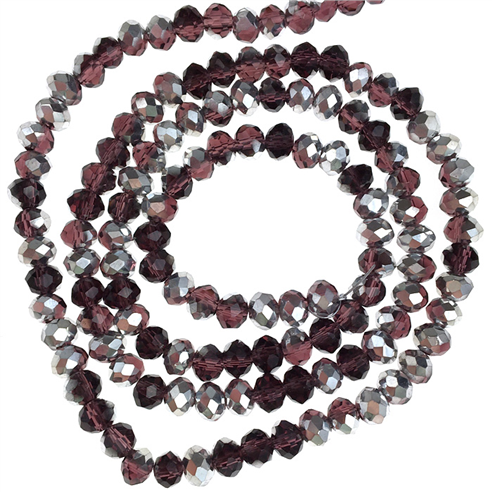 Koraliki perełki perły kulki kule / szklane / fioletowe / 8mm / 20szt-7515