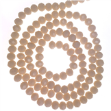 Koraliki rondelle fasetowane / szklane / ecru / 4x3mm / 1 sznur
