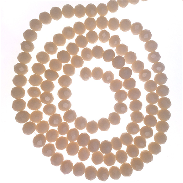 Koraliki rondelle fasetowane / szklane / brązowy / 4x3mm / 1 sznur-11837