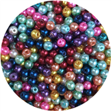 MIX koraliki perełki / szklane / 4mm / 9,3g / 100szt