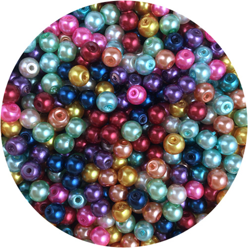 Koraliki perły perełki kulki kule / szklane / niebieskie / 8mm / 10szt-7100