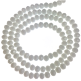 Koraliki rondelle fasetowane / szklane / biały / 4x3mm / 1 sznur