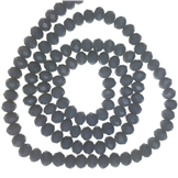 Koraliki rondelle fasetowane / szklane / szary / 4x3mm / 1 sznur