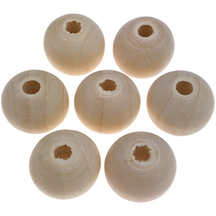 Koraliki kule / drewniane / naturalny / 16mm / 10szt-12033