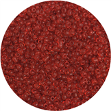 Koraliki drobne 2mm / szklane / czerwony transparent / 20g