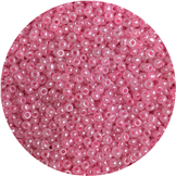 Koraliki drobne 2mm / szklane / różowe perłowe / 20g