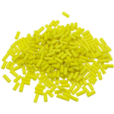 Koraliki rurki / szklane / żółte / 4.5x1.8mm / 20g