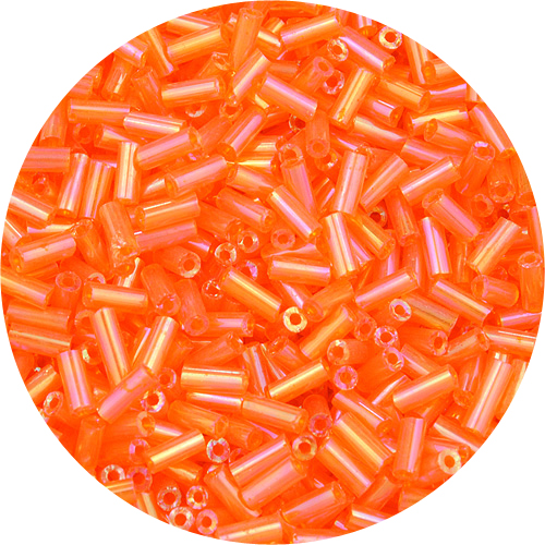 Koraliki drobne rurki / szklane / pomarańczowe / 5x2mm / 20g-11232