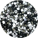 MIX koraliki drobne 2mm / szklane / 30,0g / 2000szt-12474