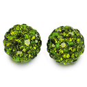 Koraliki shamballa olivine / zielone / 10mm / 1szt-2349