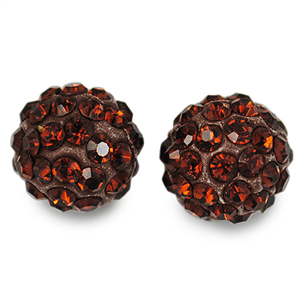 Koraliki shamballa dark brown / brązowe / 10mm / 1szt-2415