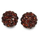 Koraliki shamballa dark brown / brązowe / 10mm / 1szt-2415