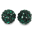 Koraliki shamballa emerald / zielone / 10mm / 1szt-2373