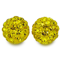 Koraliki shamballa lemon yellow / żółte / 10mm / 1szt-2379