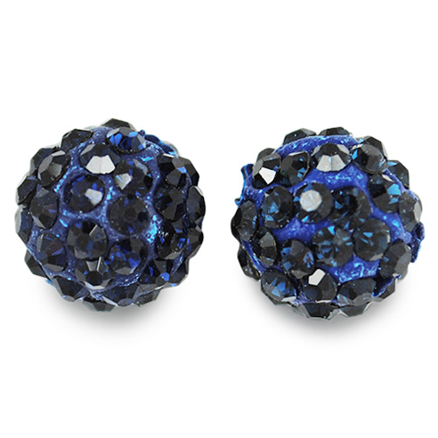 Koraliki shamballa montana / niebieskie, granatowe / 10mm / 1szt-2364