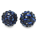 Koraliki shamballa montana / niebieskie, granatowe / 10mm / 1szt-2364