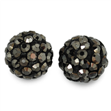 Koraliki shamballa hematite / czarne/ 10mm / 1szt