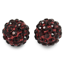 Koraliki shamballa dark red / czerwone, bordowe / 10mm / 1szt-2391