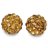 Koraliki shamballa topaz / brązowe / 10mm / 10szt