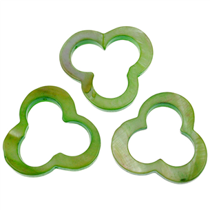 Koraliki z masy perłowej / masa perłowa / zielone / 27mm / 1szt-5098