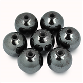 Koraliki KULE hematyt kulki do shamballa 10mm / czarne / 4szt
