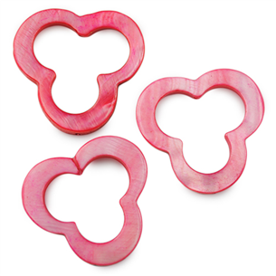 Koraliki z masy perłowej / masa perłowa / czerwone / 27mm / 1szt-5696