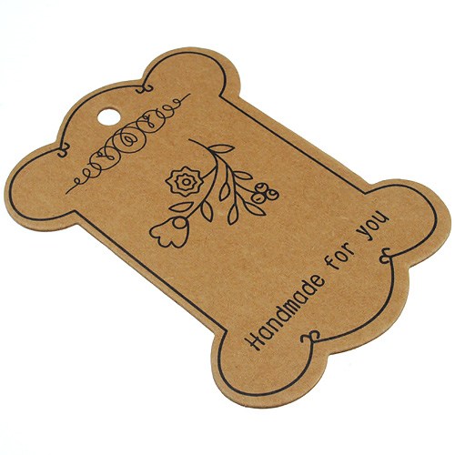 Plakietka do nawijania sznurków, rzemieni / kartonowa / brązowa / 102x77x1mm / 1szt
-6525