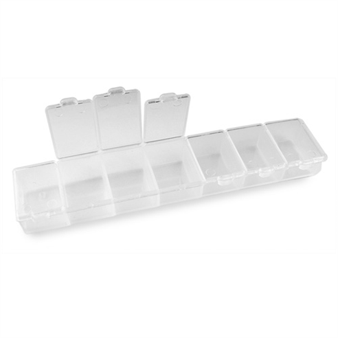 Organizer z przegródkami na koraliki / plastikowy / 155x33x18mm-5683