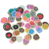 MIX ozdoby do paznokci fimo kwiatki / modelina / multikolor / 4-5mm / 50szt