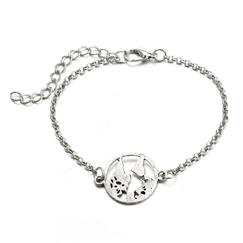 Komplet bransoletek z koralikami łańcuszkowa celebrytka / 1kpl-10527