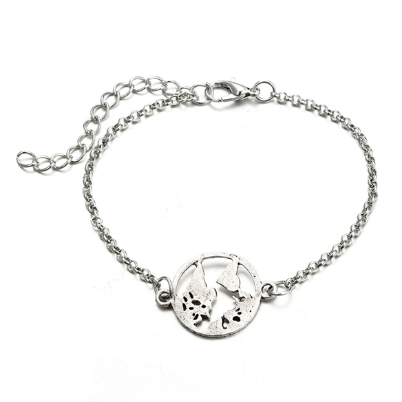 Komplet bransoletek z koralikami łańcuszkowa celebrytka / 1kpl-10527