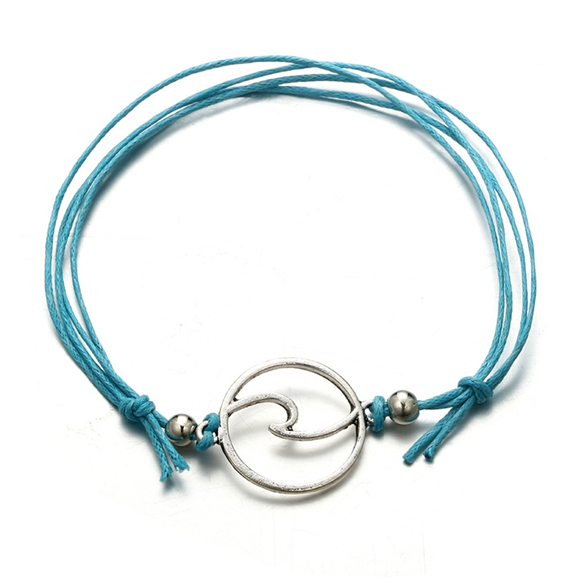 Komplet bransoletek z koralikami łańcuszkowa celebrytka / 1kpl-10528