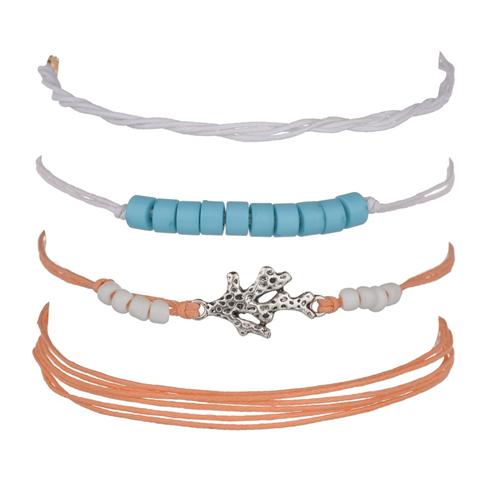 Komplet bransoletek sznurkowa celebrytka / 1kpl-10547