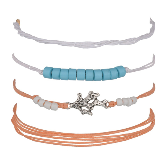 Komplet bransoletek sznurkowa celebrytka / 1kpl-10547