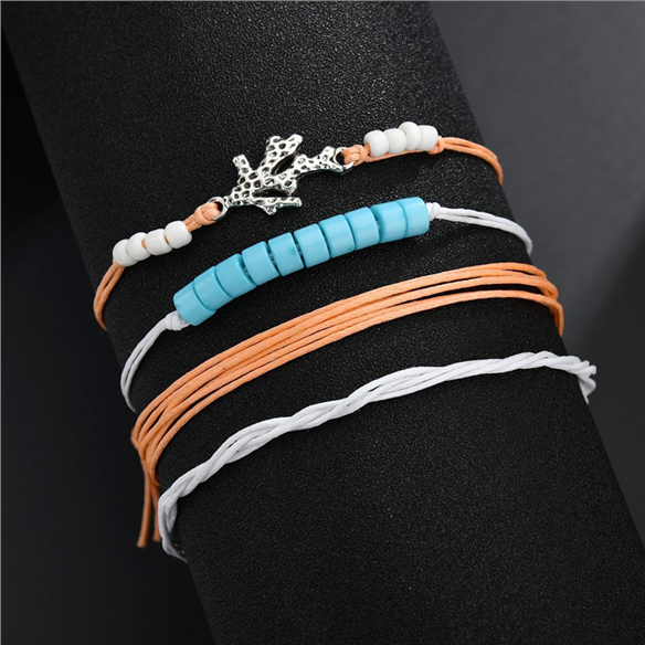 Komplet bransoletek sznurkowa celebrytka / 1kpl-10549