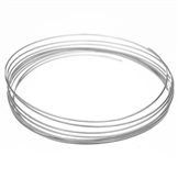 Drut pamięciowy / metalowy / srebrny / 55mm / 10 żeberek
