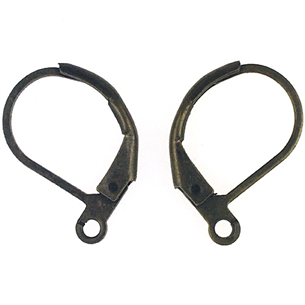 Bigle angielskie / stop metalu / brązowy / 10x15mm / 4szt-12091