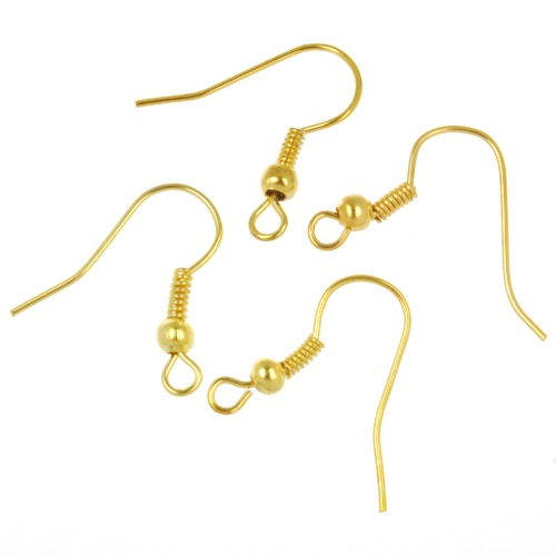 Bigle pozłacane / metalowe / złote / 18mm / 50szt-5496