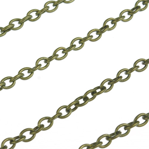 Łańcuszek  / stop metalu / brązowy / 3x2x0.5mm / 1m-11395