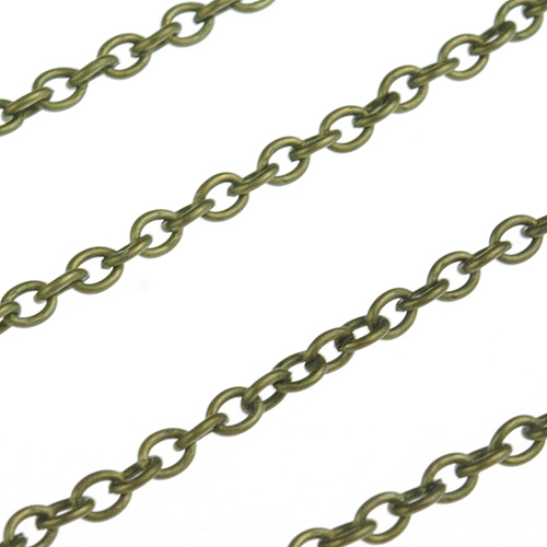 Łańcuszek  / stop metalu / brązowy / 3x2x0.5mm / 1m-11395