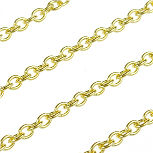 Łańcuszek  / stop metalu / złoty / 3x2x0.5mm / 1m-11396