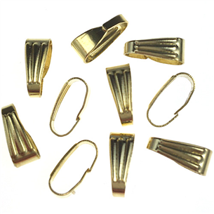 Krawatka zawieszka uchwyt do wisiorka / stop metalu / złoty / 8.5x3.5x4mm / 20szt-12094