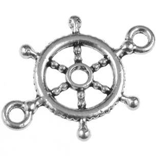 Łącznik ster / stop metalu / srebrny / 23x15mm / 4szt-11538