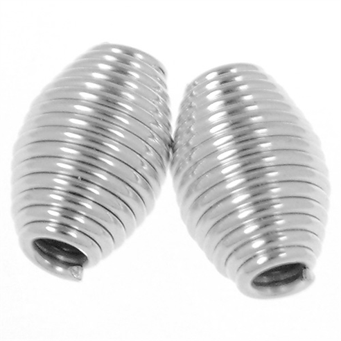 Przekładka sprężynka / metalowa / srebrna / 9x6mm / 10szt-6759