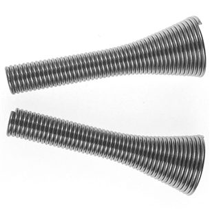 Ozdobna sprężynka stożek / metalowa / srebrna / 28x9mm / 4szt-12116